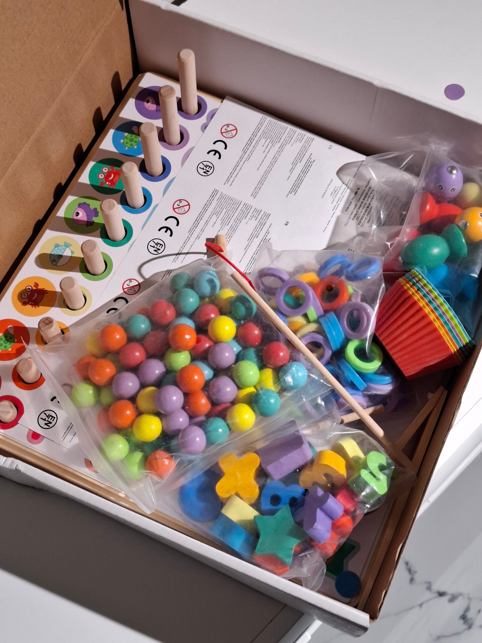 Montessori karoliukų lenta (pažeista pakuotė) - Image 18