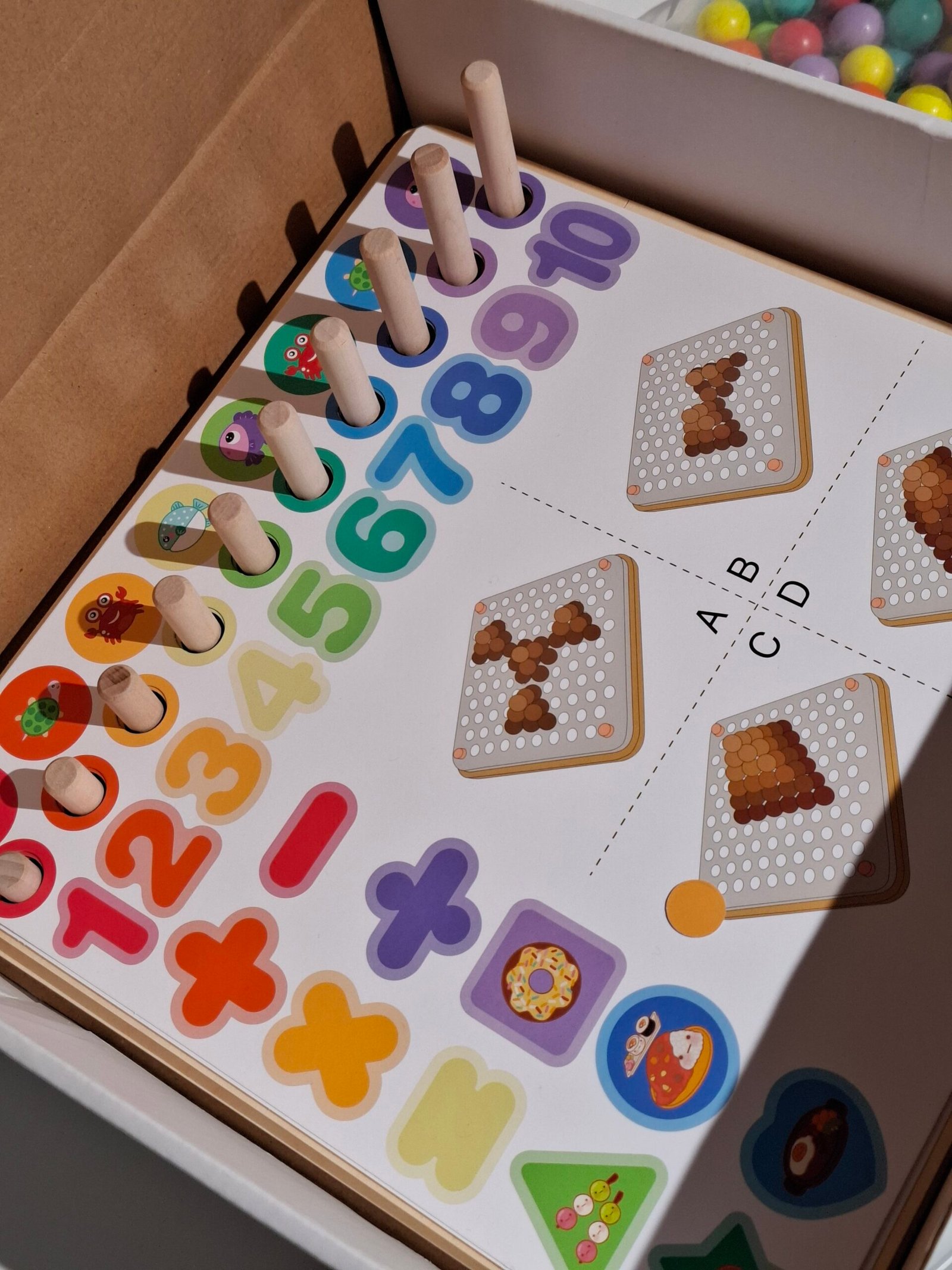 Montessori karoliukų lenta (pažeista pakuotė) - Image 19