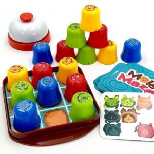 Edukacinis-strateginis žaidimas 2-in-1 „Kryžiukai ir nuliukai“ + MOLE MAZE labirintas