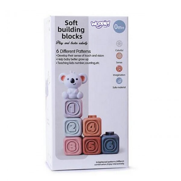 Edukacinė piramidė ir sensoriniai kaladėlės 2-in-1 „Kramtukas ir skaičiukai“ - Image 6