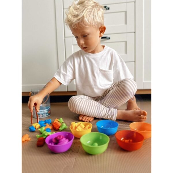 Montessori edukacinis spalvų rūšiavimo žaidimas „Dinozaurai“ - Image 5
