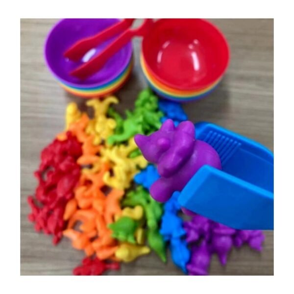 Montessori edukacinis spalvų rūšiavimo žaidimas „Dinozaurai“ - Image 3