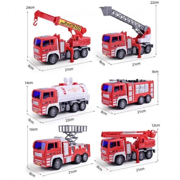 Gaisrinės automobilių rinkinys 6in1 - Image 2