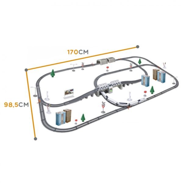 Elektrinis keleivinis traukinys su pakeliamu tiltu – 914 cm ilgio trasa - Image 4