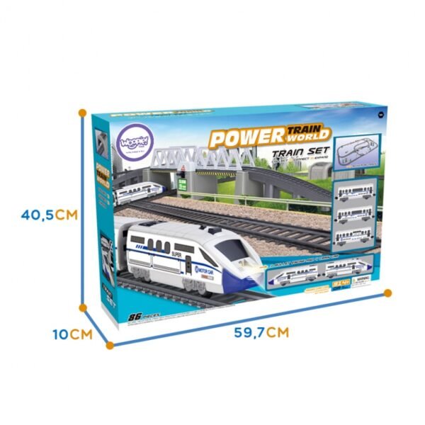 Elektrinis keleivinis traukinys su pakeliamu tiltu – 914 cm ilgio trasa - Image 3