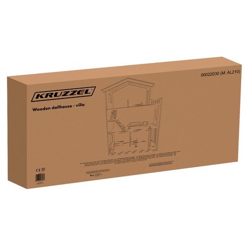 Medinis lėlių namas „Villa“ 114 cm - Image 2