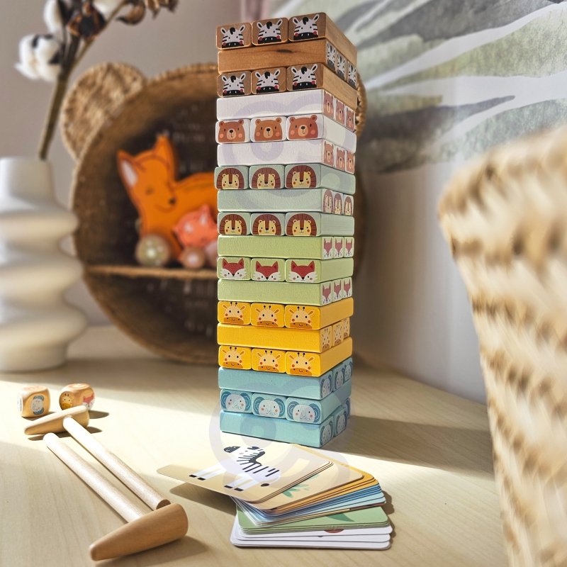 Medinis lavinamasis žaidimas „Wobbling Tower“, 82 el. - Image 5