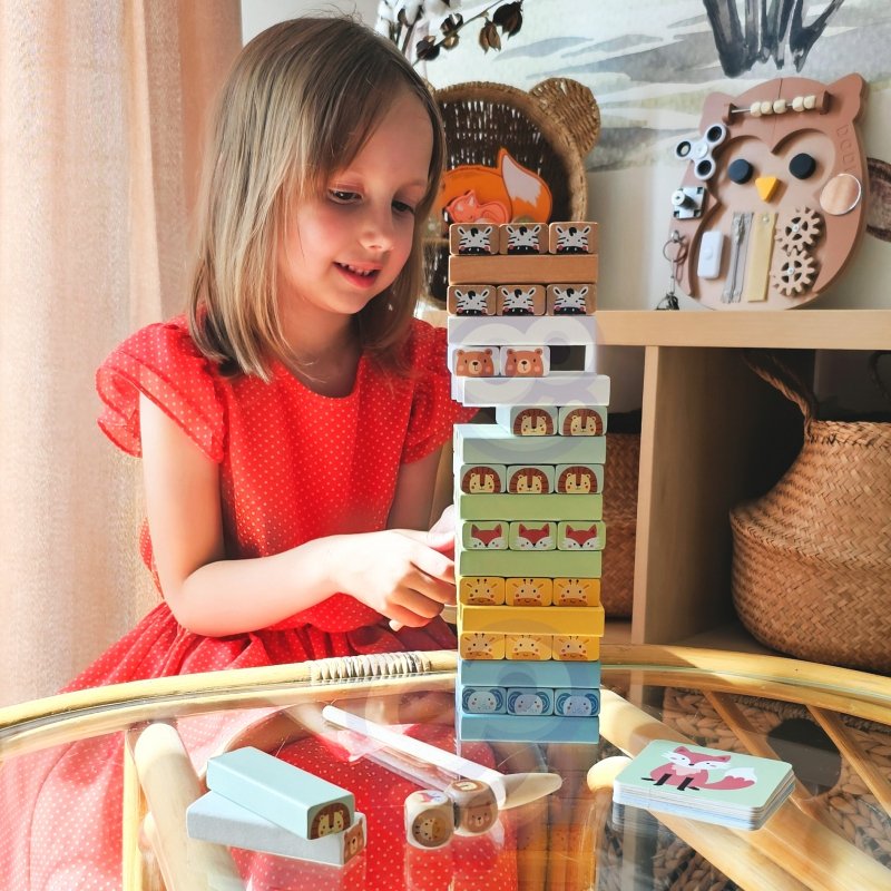 Medinis lavinamasis žaidimas „Wobbling Tower“, 82 el. - Image 3