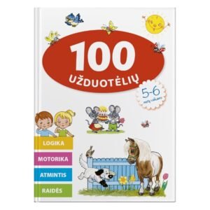 100 užduotėlių 5-6 metų vaikams. Logika, motorika, atmintis, raidės