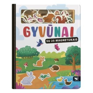 Knygelė „Gyvūnai“, su 25 magnetukais