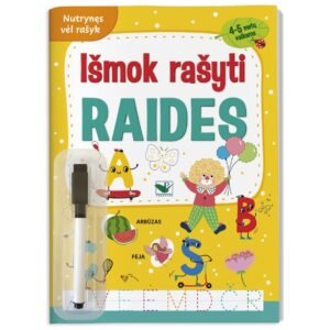 Išmok rašyti raides. 4-5 metų vaikams. Su flomasteriu