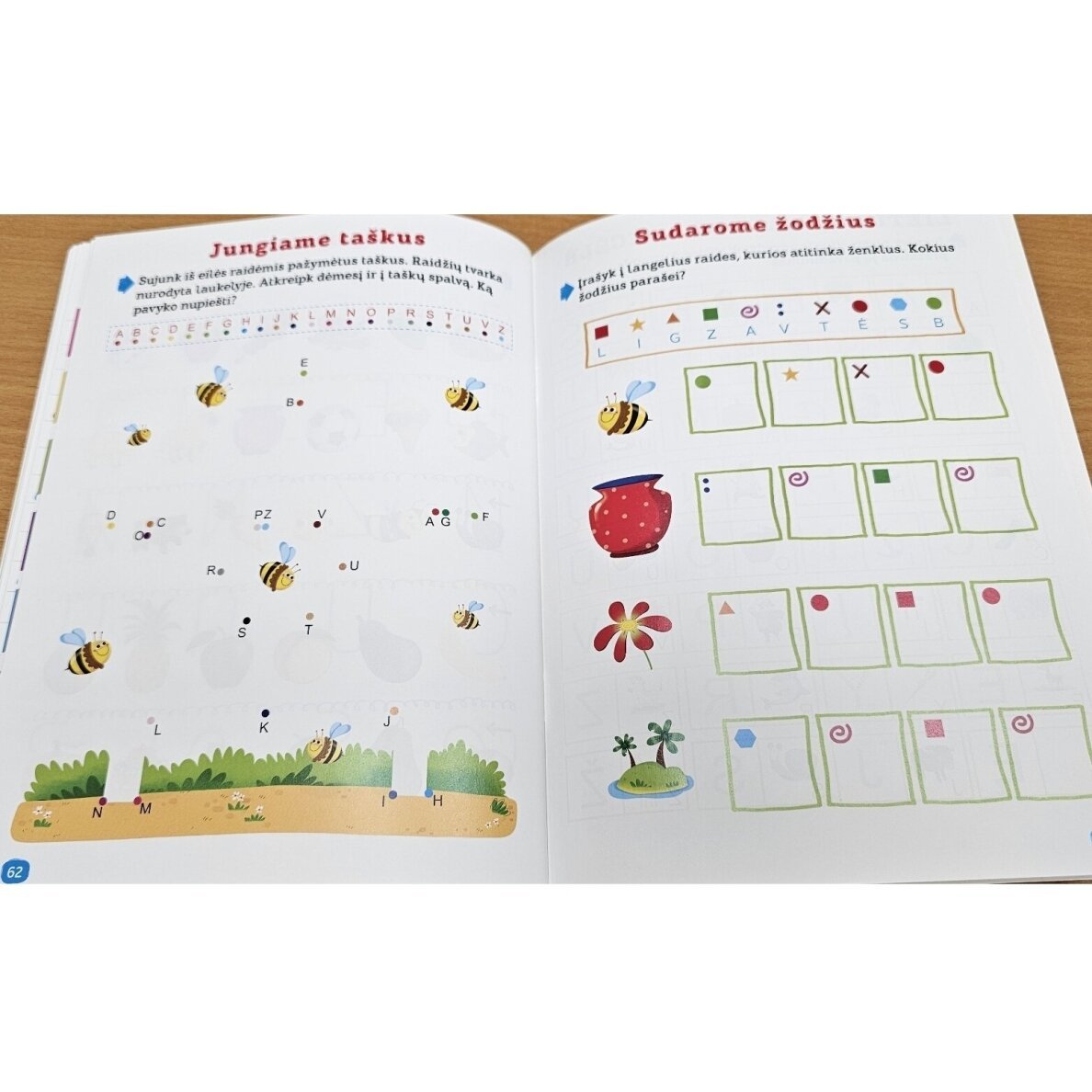Loginio mąstymo ugdymas, rankos lavinimas, pažintis su skaičiais ir raidėmis. 4–5 metų vaikams