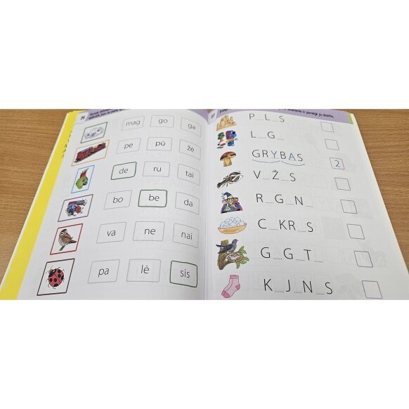 Sudėk skiemenis į žodžius. 5-6 metų vaikams. Su atsakymais - Image 2