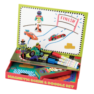 Magnetinis žaidimas ir piešimo rinkinys „Mašinos“