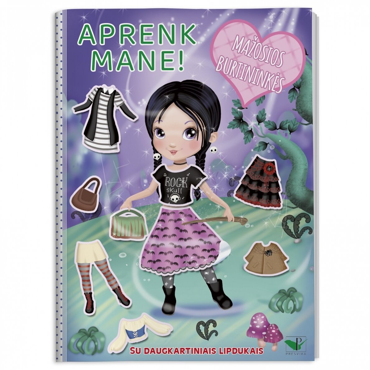 Aprenk mane! Mažosios burtininkės. Su daugkartiniais lipdukais