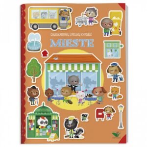 Daugkartinių lipdukų knygelė. Mieste