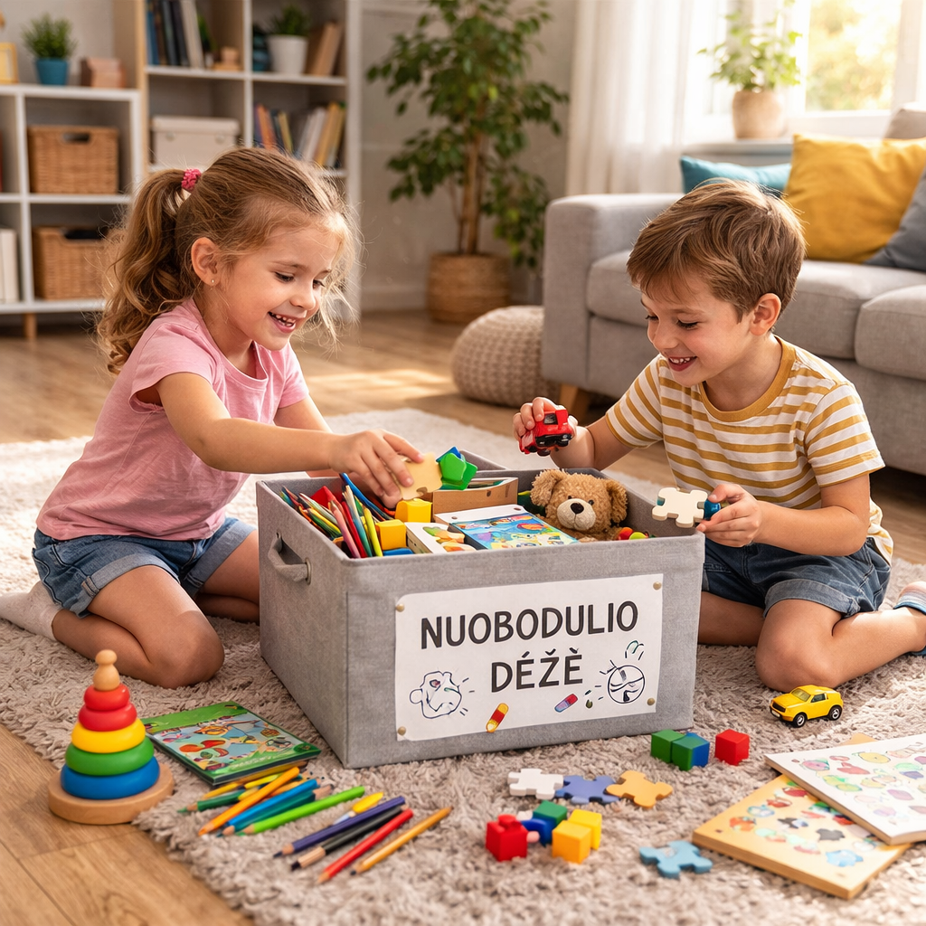 kitas, sviesus realistiškas paveikslėlis, kuriame 2 vaikai sėdi prie stalo ir užsiima kūrybine veikla. itin tikroviškas. išlaikytos visos tikroviškos proporcijos. santykis1:1