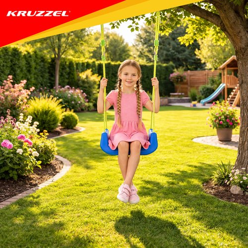 Vaikiškos sūpynės 3in1, žaliai mėlynos - Image 12