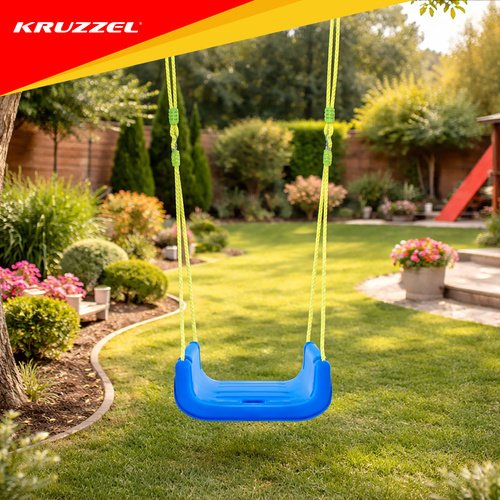 Vaikiškos sūpynės 3in1, žaliai mėlynos - Image 5