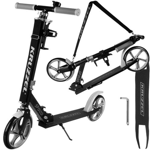 Sulankstomas paspirtukasL, pilkas – 200 mm ratai