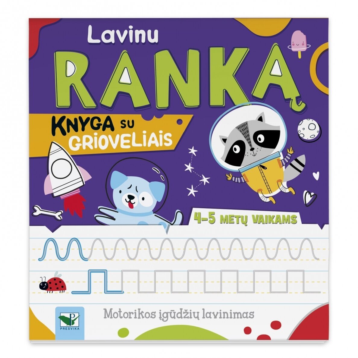 Lavinu ranką. Knyga su grioveliais. 4-5 metų vaikams