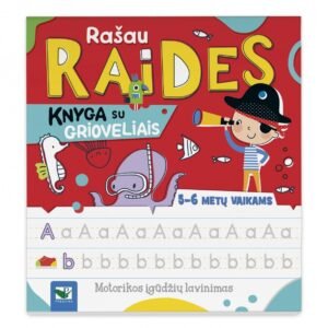 Rašau raides. Knyga su grioveliais. 5–6 metų vaikams