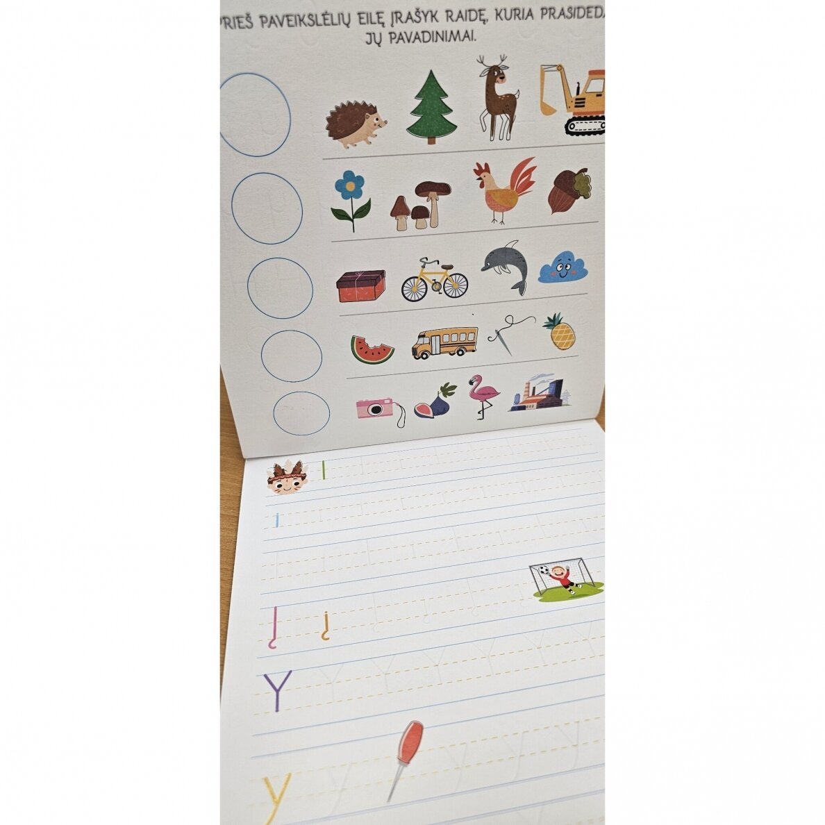 Rašau raides. Knyga su grioveliais. 5–6 metų vaikams