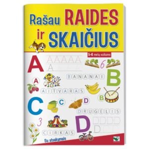 Rašau raides ir skaičius 5–6 metų vaikams