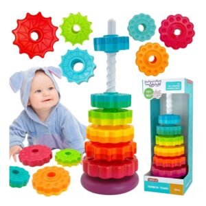 Edukacinė piramidė vaikams WOOPIE BABY „Twisted Tower“