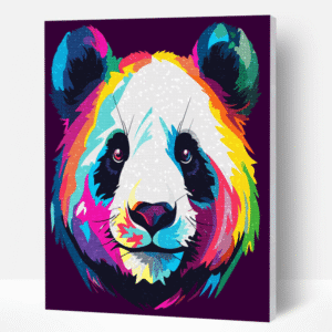 Deimantinė dėlionė vaikams „Panda 2“ 30 × 40 cm