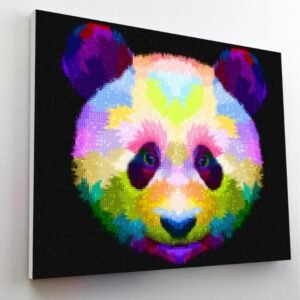 Deimantinė dėlionė vaikams „Panda“ 30 × 40 cm