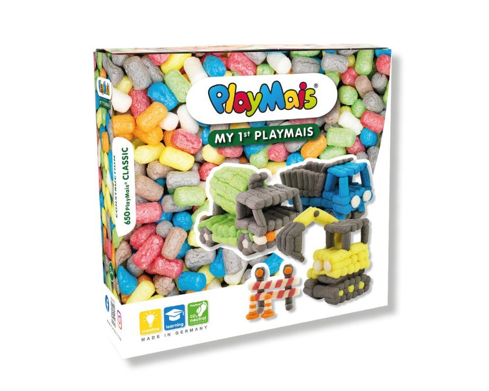 PlayMais, statybos, konstravimo rinkinys, kūrybinis žaidimas, kukurūzų detalės, edukacinis žaislas, smulkiosios motorikos lavinimas, kūrybiškumo lavinimas, tvarus žaislas, veikla vaikams