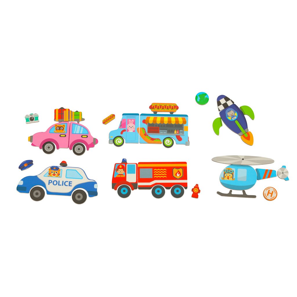 Magnetinė dėlionė „Transportas“ - Image 2