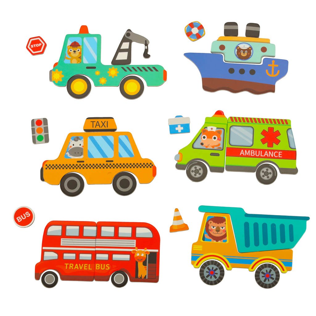 Magnetinė dėlionė „Transportas“ - Image 3