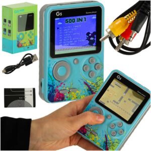 Nešiojama mini retro žaidimų konsolė su 500 žaidimų