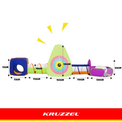 Palapinių rinkinys su tuneliais ir 100 kamuoliukų - Image 2