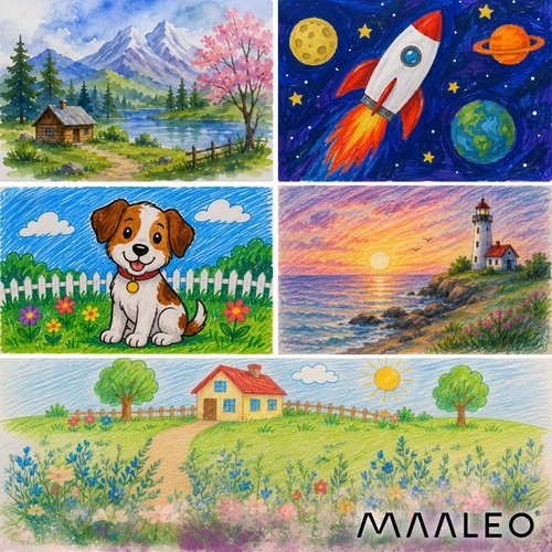 Piešimo ir tapybos rinkinys lagamine „Astronautas“, 145 dalių - Image 6