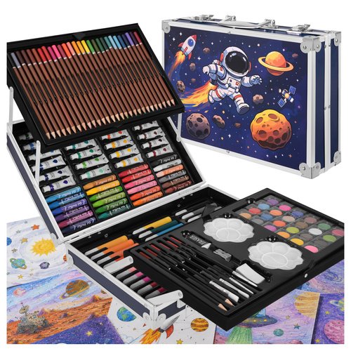 Maaleo piešimo ir tapybos rinkinys lagamine „Astronautas“, 145 dalių