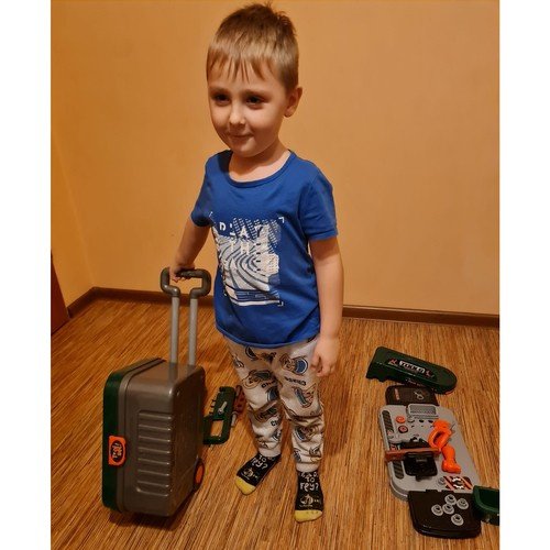 Vaikiškos dirbtuvės su įrankiais lagamine - Image 2