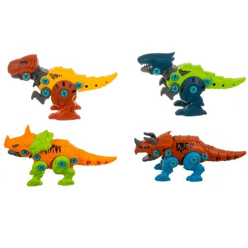 Dinozaurų konstruktorius su elektriniu atsuktuvu, 4 dinozaurai - Image 6