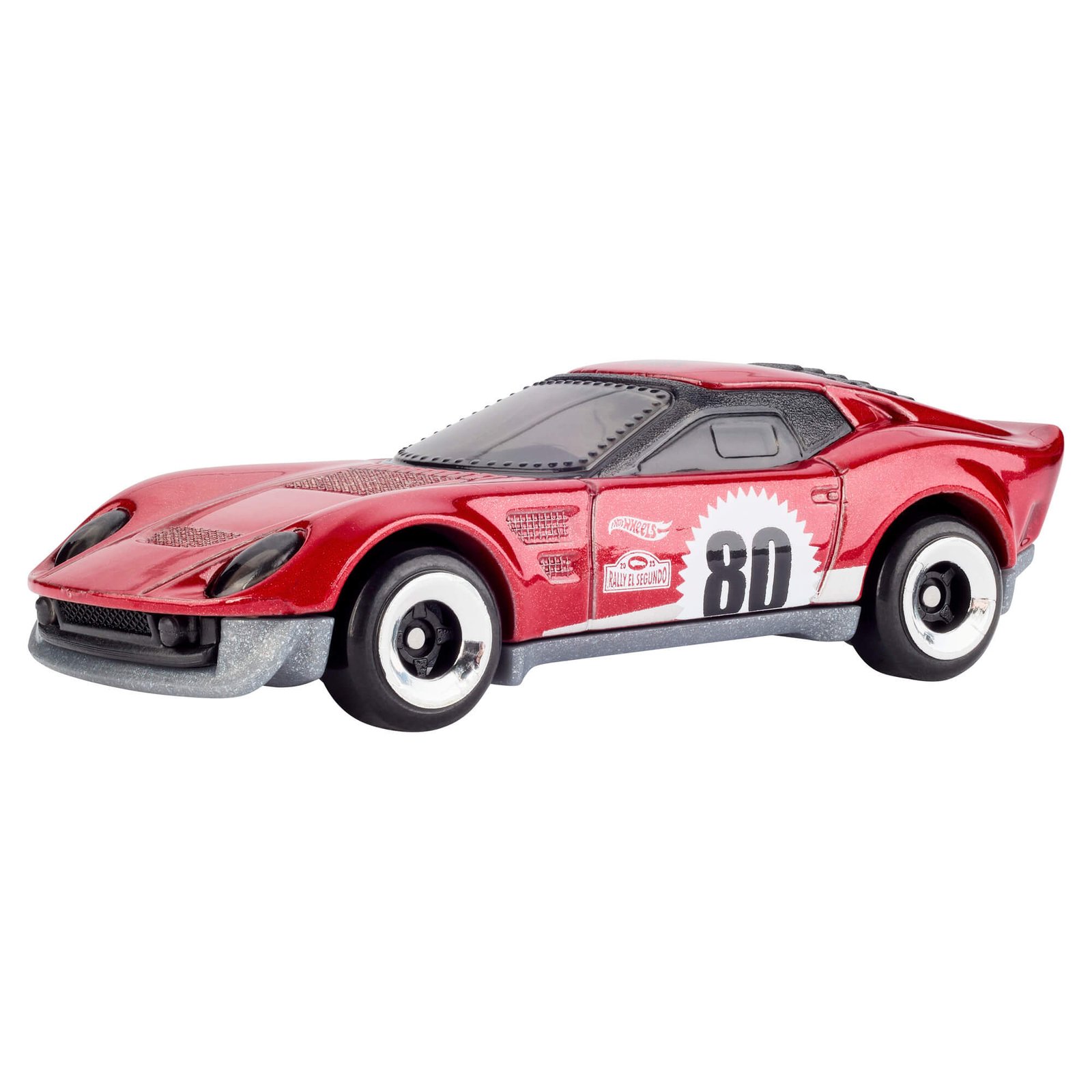 Raudonas Hot Wheels sportinis kupė su jubiliejiniu skaičiumi 80