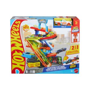 Hot Wheels triukų garažas – City rinkinio „2 viename“ pakuotė su automodeliuku lange