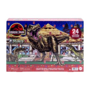 Jurassic Park Minis advento kalendoriaus pakuotės priekis