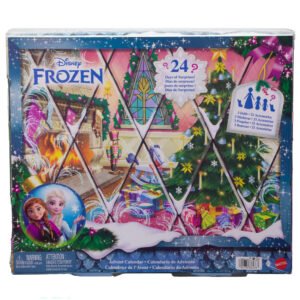 Frozen advento kalendorius – pakuotė su Elza ir Ana medalione ir pilies mene su eglute