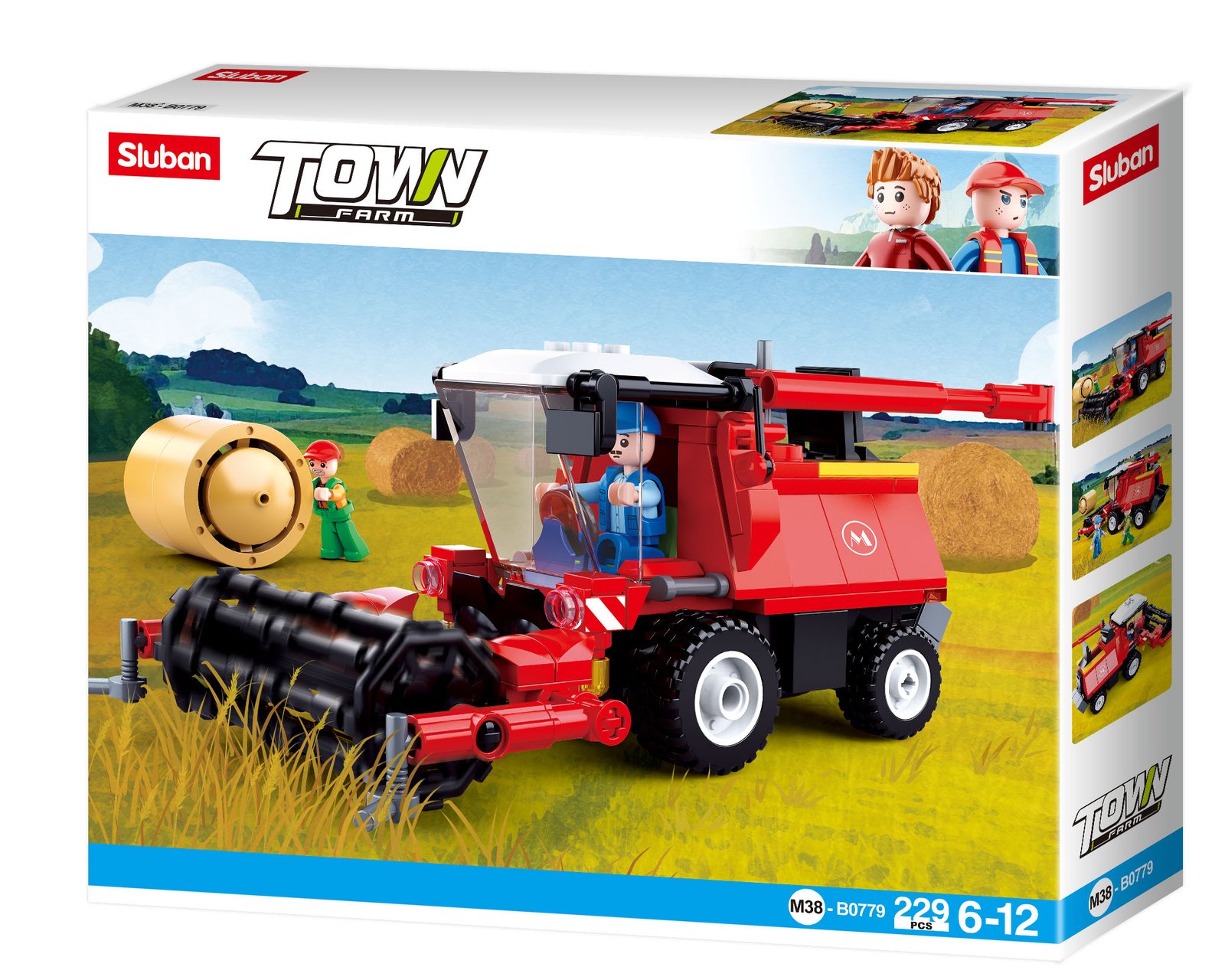 Sluban Town Farm konstruktorius kombainas – pakuotė, 229 detalės