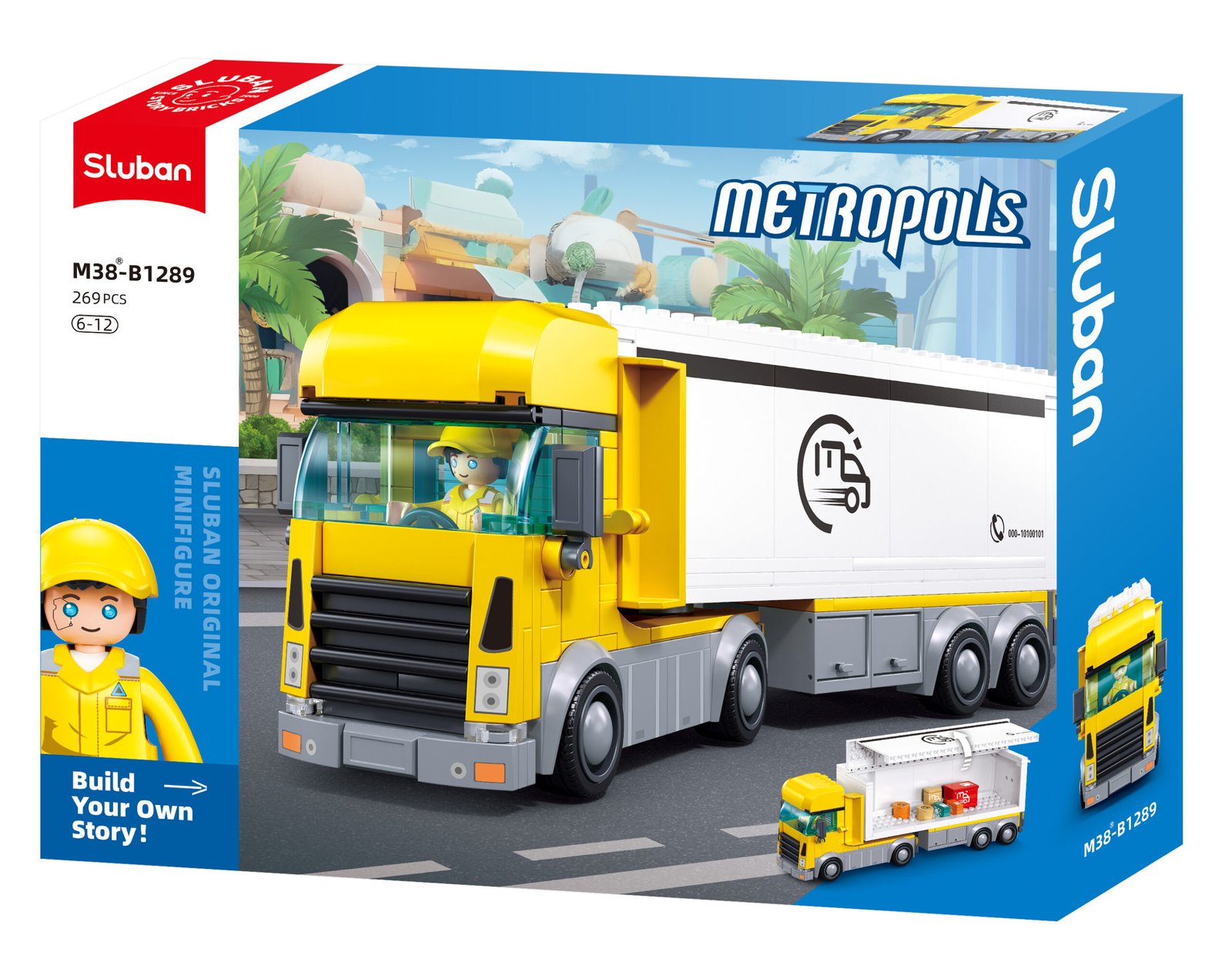 Sluban konstruktorius sunkvežimis – „Metropolis“ serijos pakuotė, 269 detalės