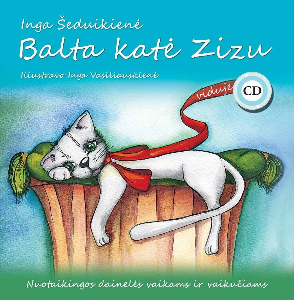 Dainų knygelė su CD „Balta katė Zizu“