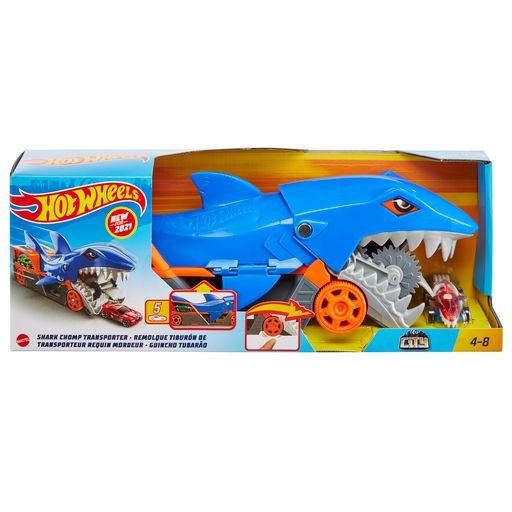 Hot Wheels Shark Chomp Transporter pakuotė, amžius 4–8 metai