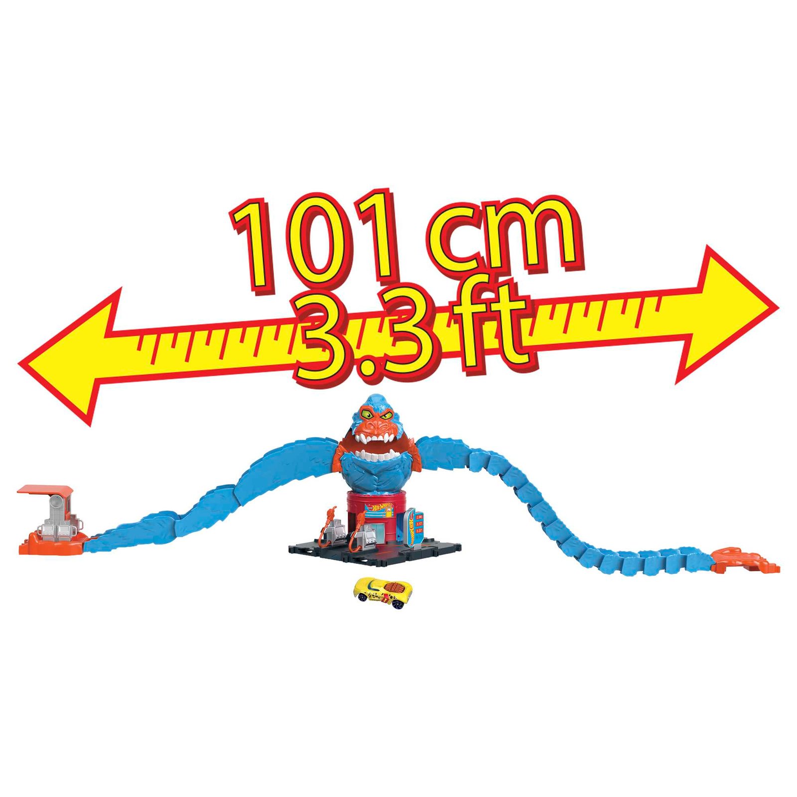 Surinkto gorilos rinkinio (vieno iš galimų variantų) ilgis – 101 cm