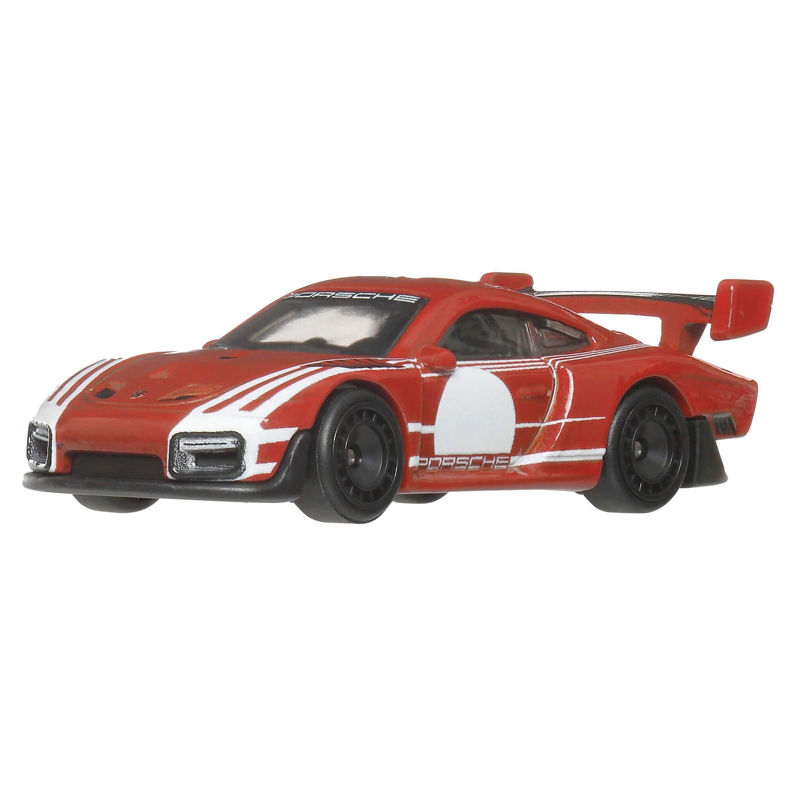 2018 Porsche 935 su aukštu galiniu sparnu – vaizdas iš priekio ir šono
